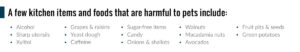 Harmful items in the kitchen