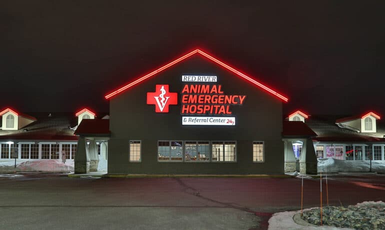 The exterior of Red River Animal Emergency Hospital & Referral Center